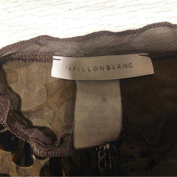 PAPILLON BLANC WOMEN'S BROWN ANIMAL PRINT FULL ZIP JACKET Sz M - Picture 7 of 7